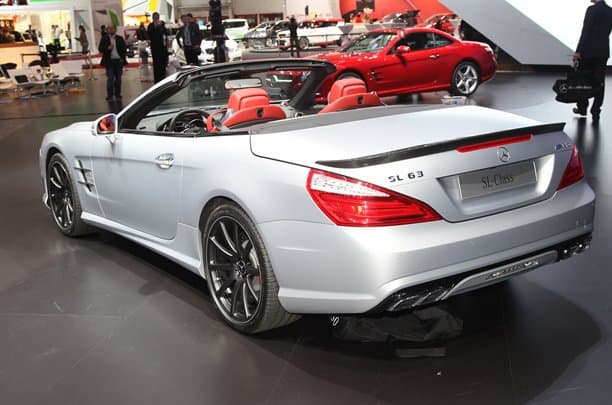 New Mercedes SL63 AMG uses a turbocharged 5.5-litre V8 engine.